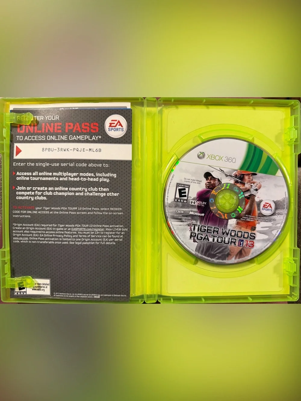 Xbox 360 Tiger Woods PGA TOUR 13 Game